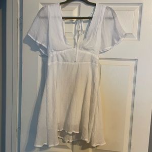 White backless dress